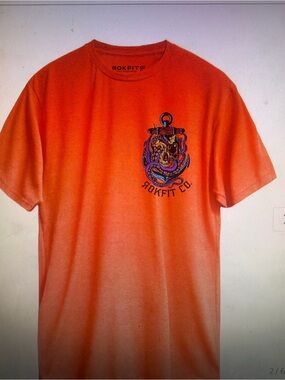 Rokfit Co. Unisex Orange Short-Sleeve Graphic Tee